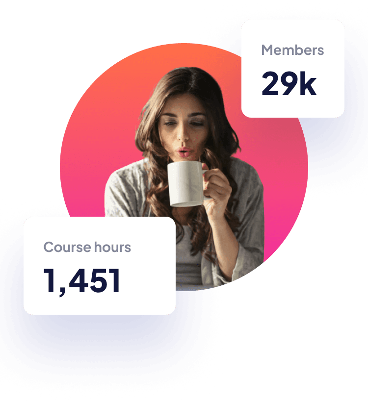 Picture of a person drinking coffee